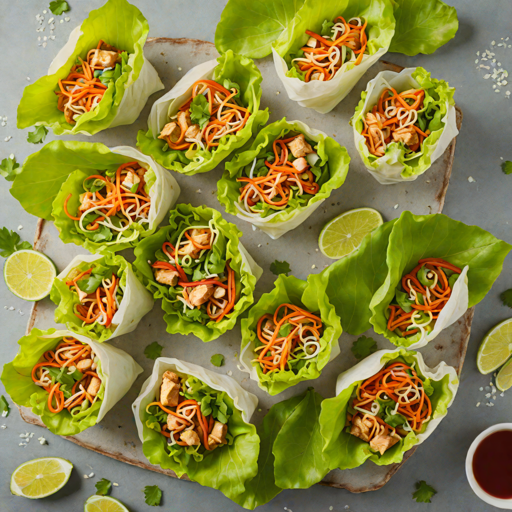 Spring Roll-Inspired Chicken Lettuce Wraps