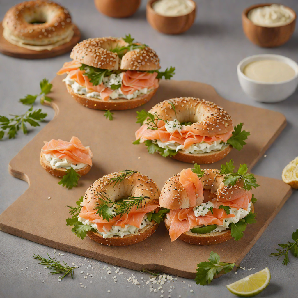 Montreal-Style Bagel Sandwich with Smoked Salmon and Cream Cheese