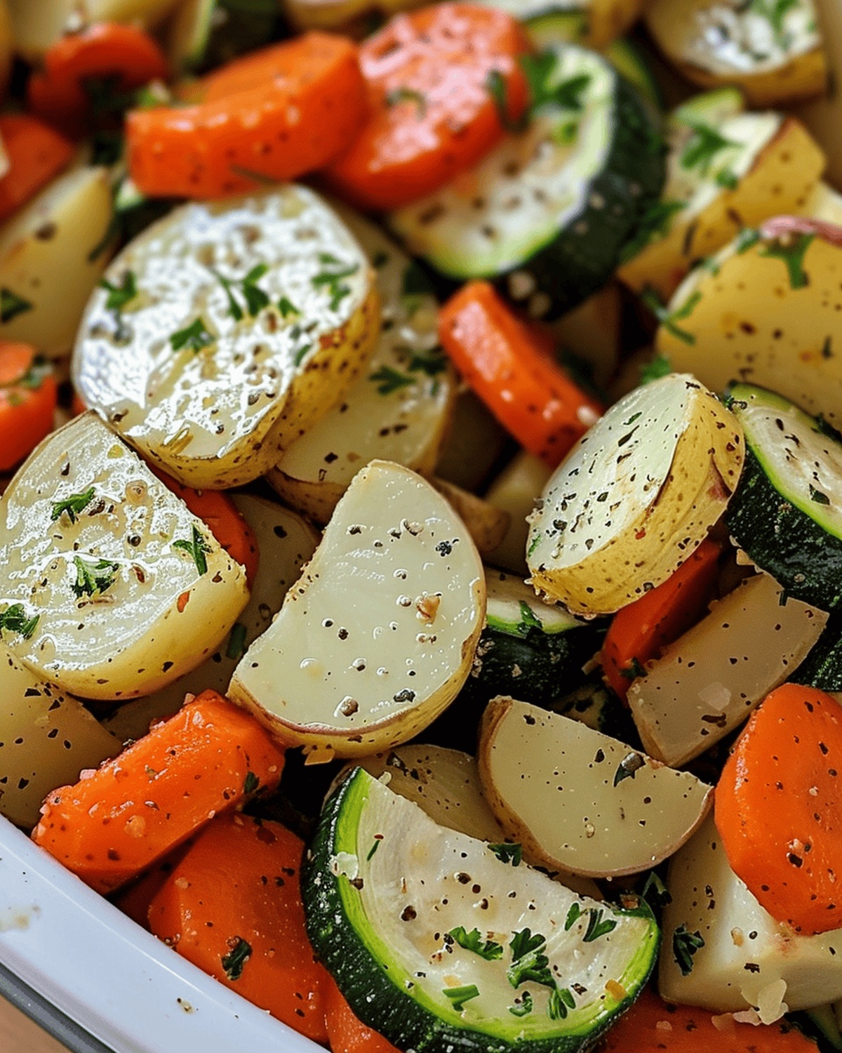 Retro Vegetable Medley with Herb Sauce