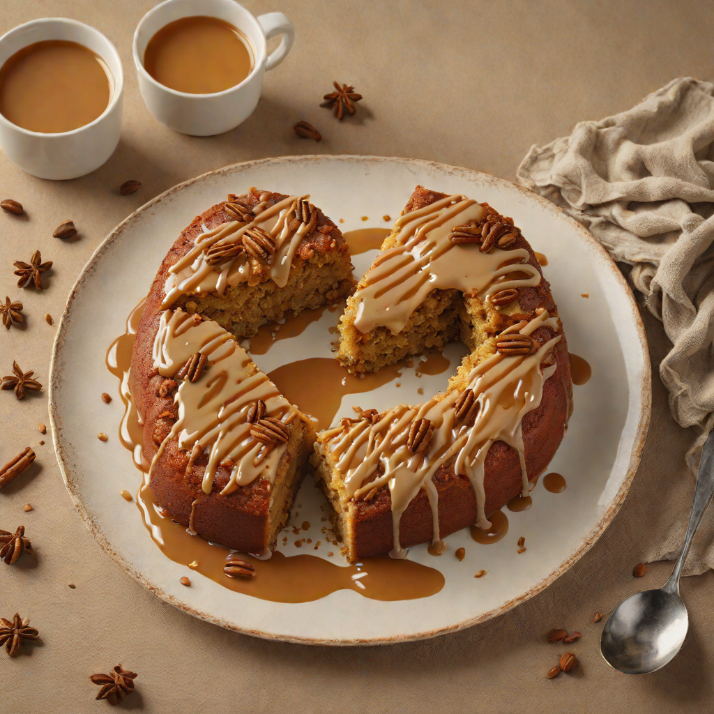 Spiced Coffee Semolina Cake with Cardamom and Honey Drizzle