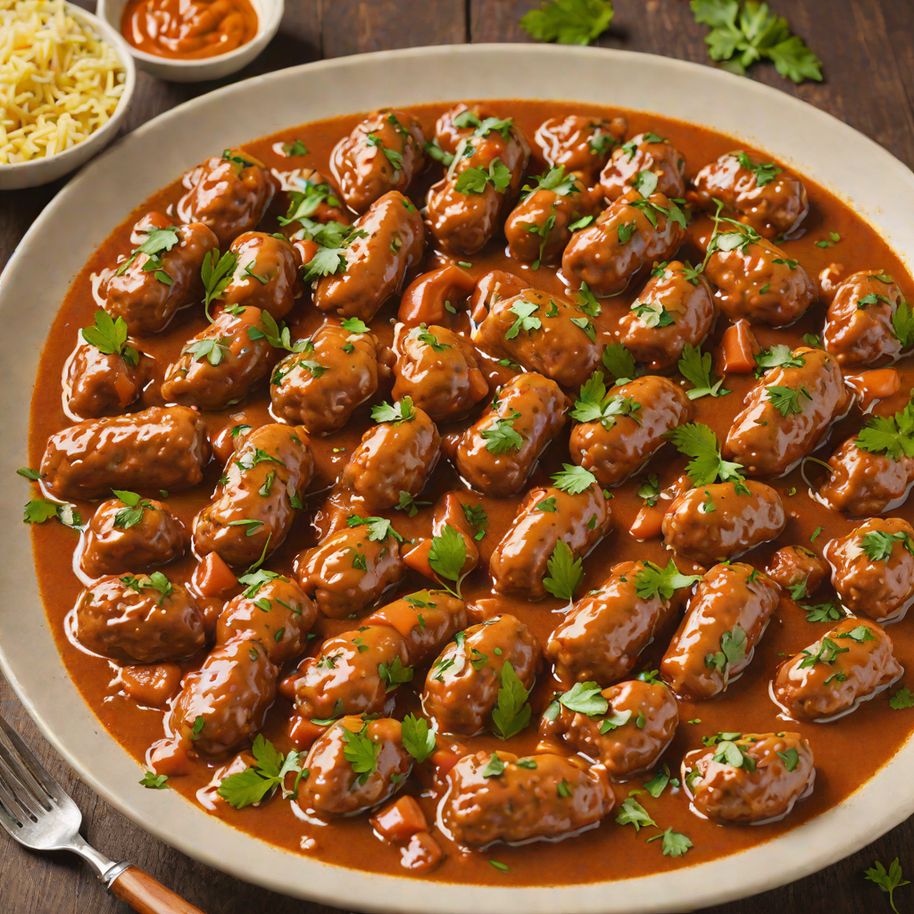 Curried Sausages in Tomato-Onion Gravy