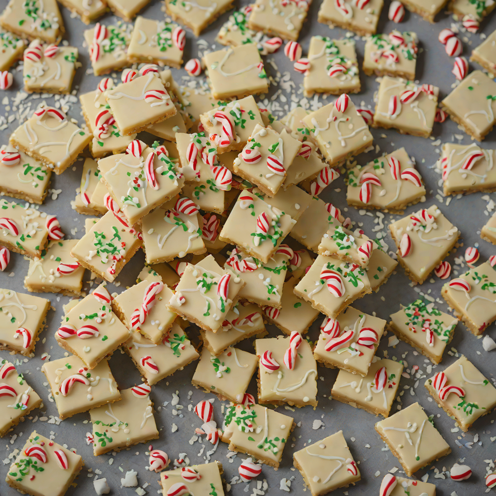 Snow-Dusted White Chocolate Peppermint Bark