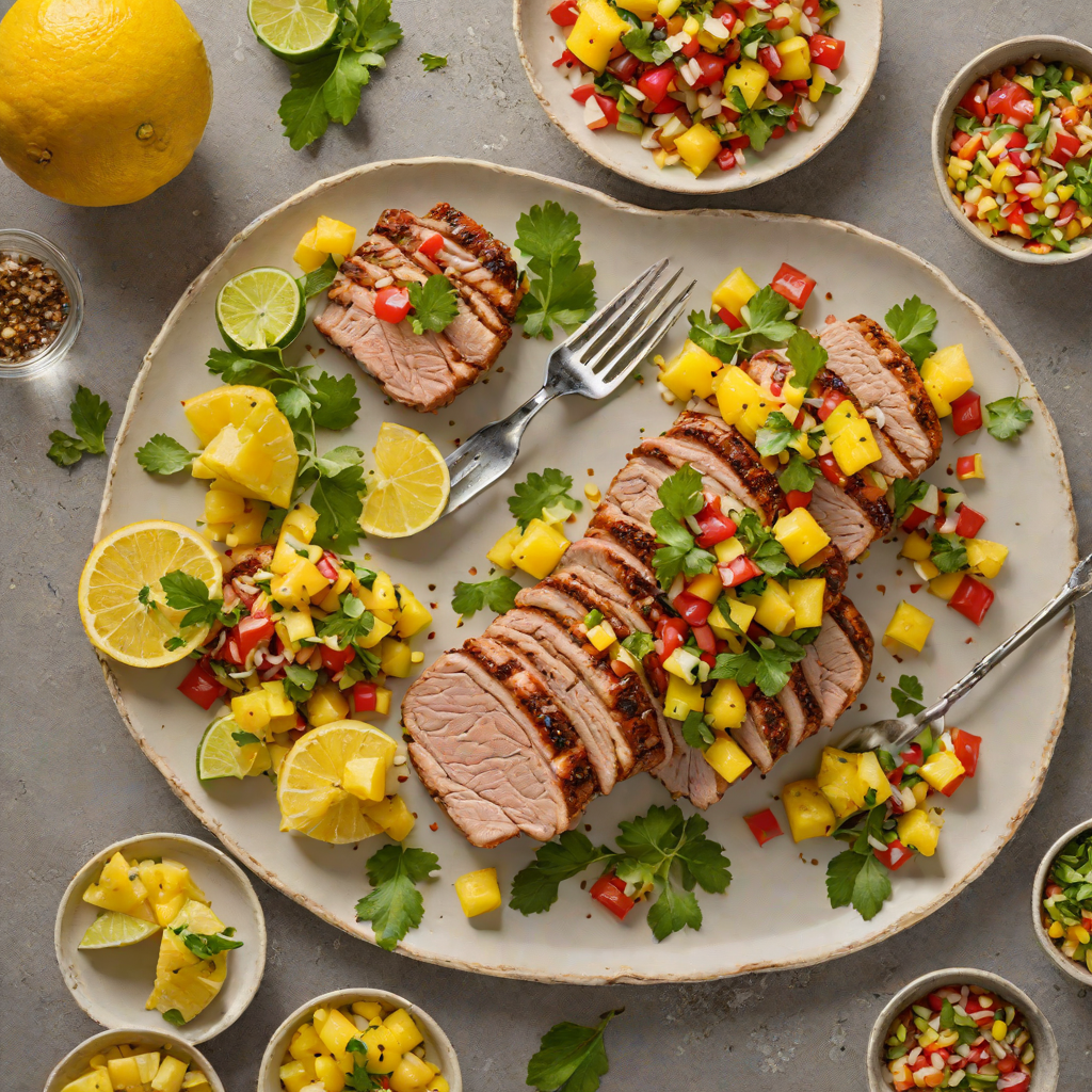 Grilled Citrus-Marinated Pork with Pineapple Salsa