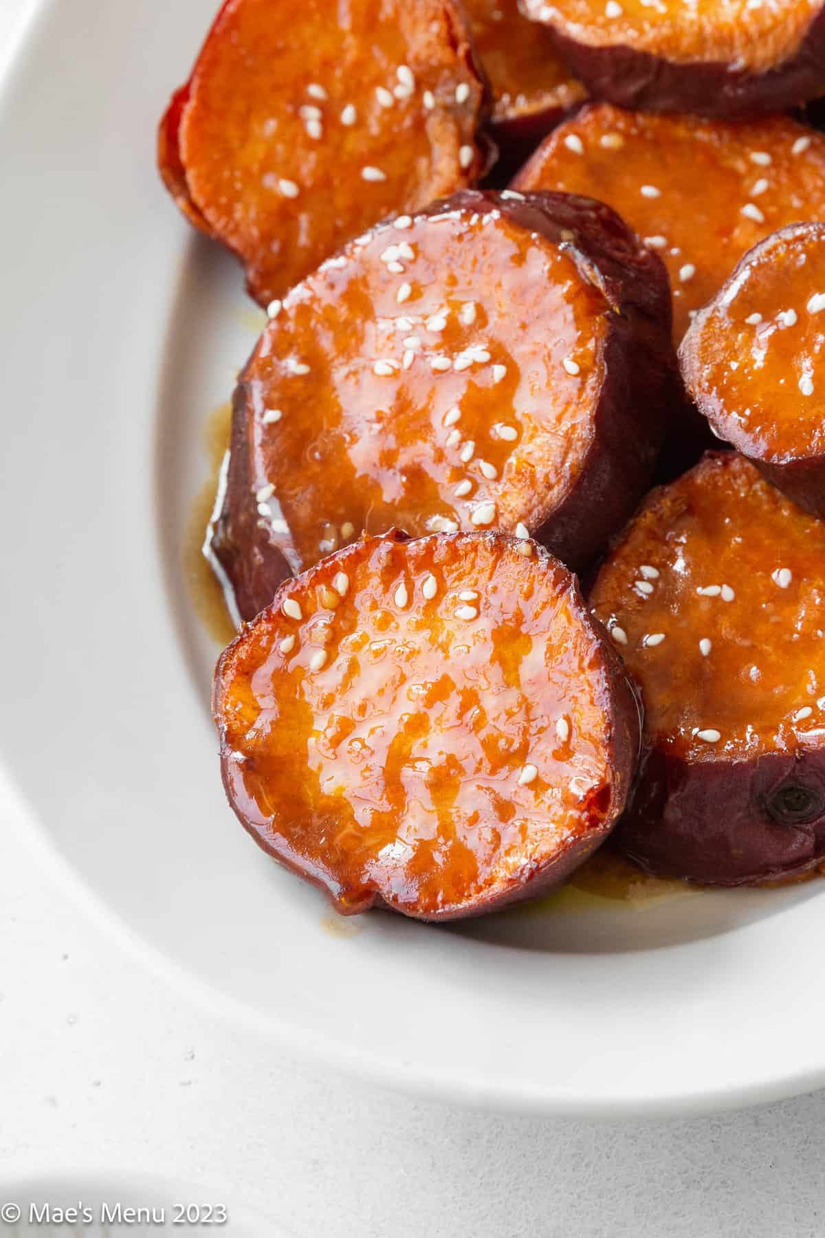 Miso-Glazed Maple Roasted Sweet Potatoes with Sage