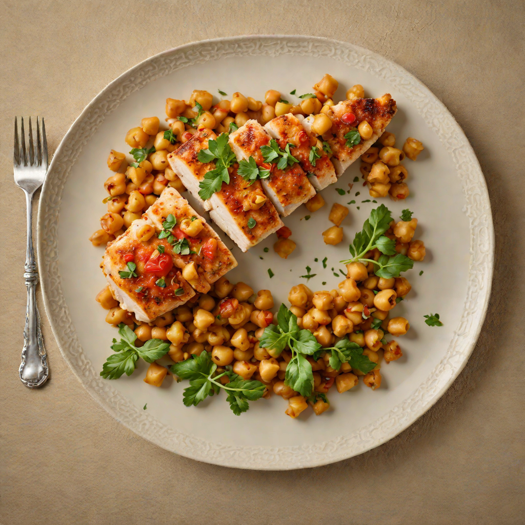 Pan-Seared Chicken with Spiced Mediterranean Chickpea Ragout