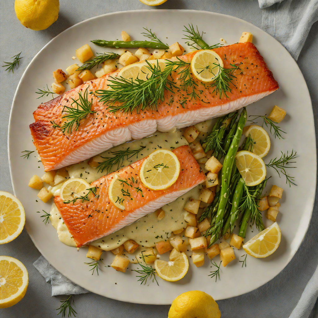 Crisp Pan-Seared Arctic Char with Lemon-Dill Sauce