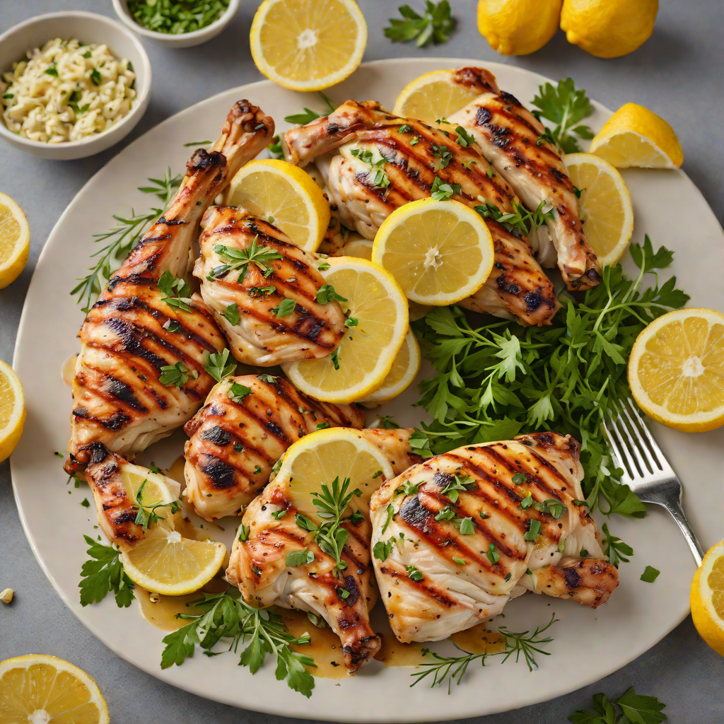Half-Herb Grilled Chicken with Lemon-Garlic Marinade