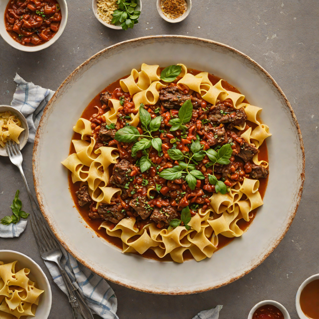 Slow-Cooked Beef Cheek Ragu with Pappardelle