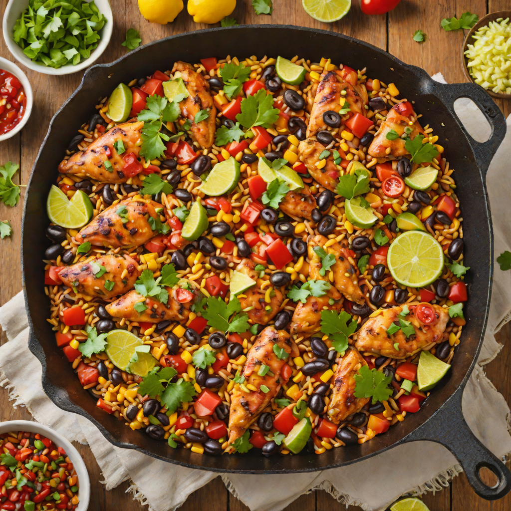 Spicy Tex-Mex Chicken and Black Bean Skillet