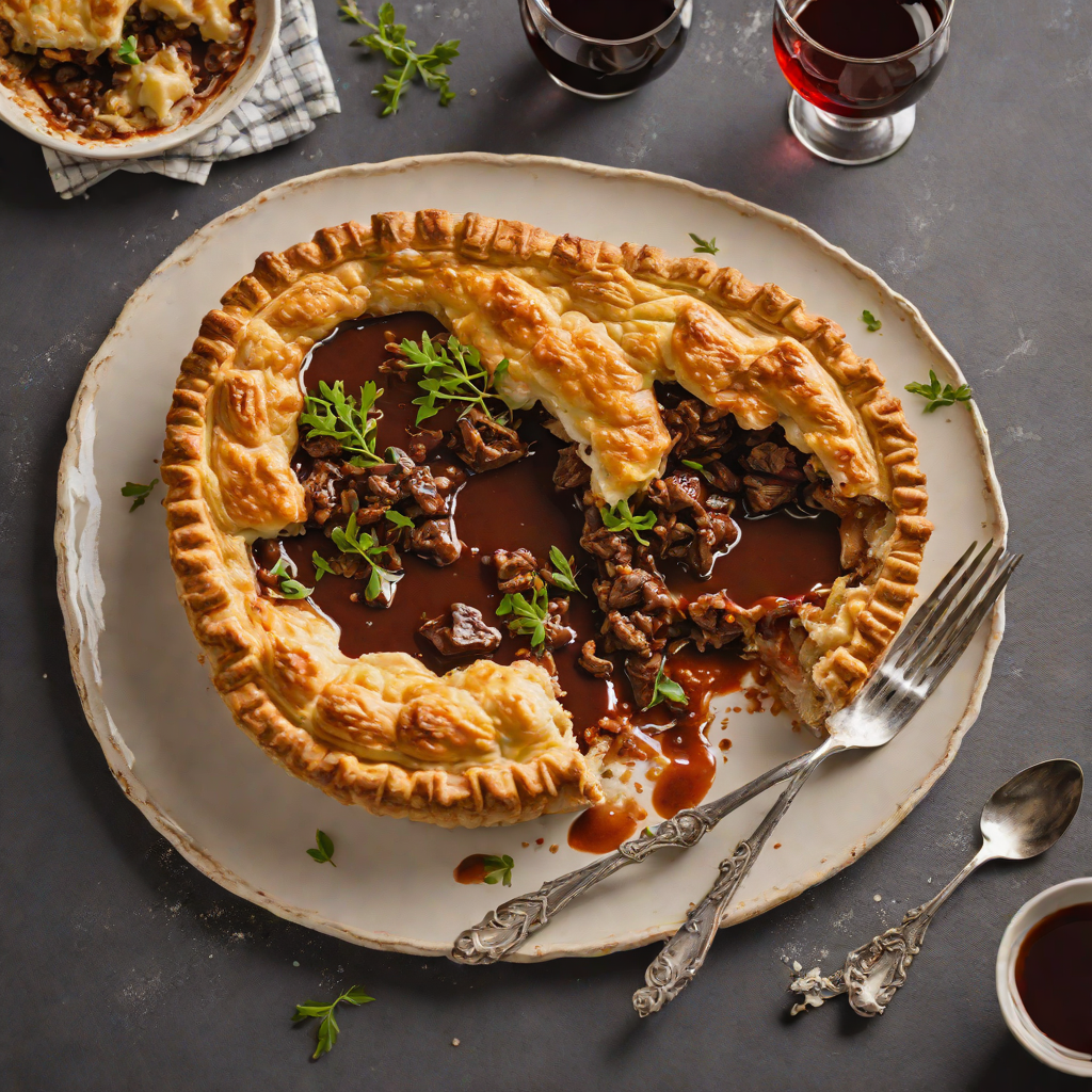 Slow-Cooked Beef Cheek Pie with Rich Red Wine Gravy