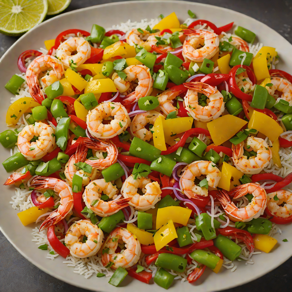 Coconut-Lime Shrimp Stir Fry with Bell Peppers and Snap Peas