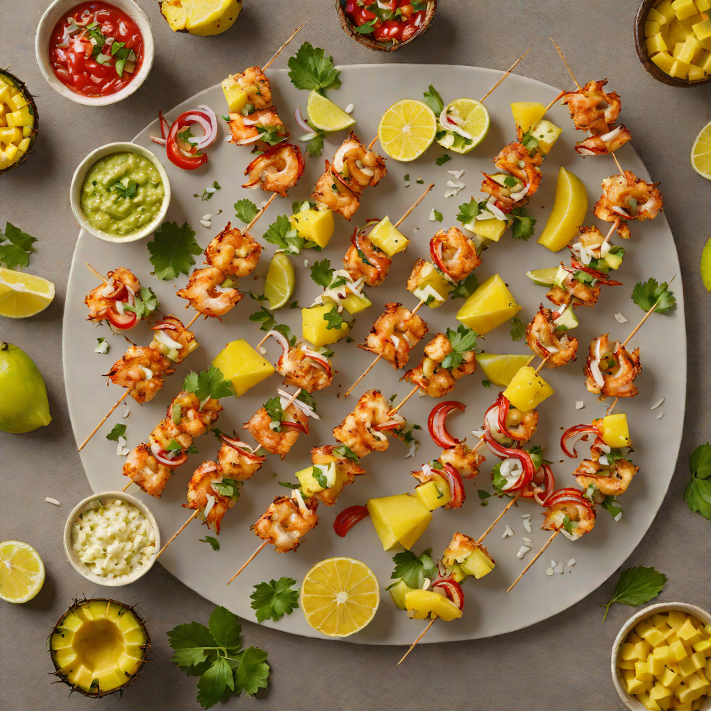 Tiki-Inspired Coconut Shrimp Skewers with Pineapple Salsa