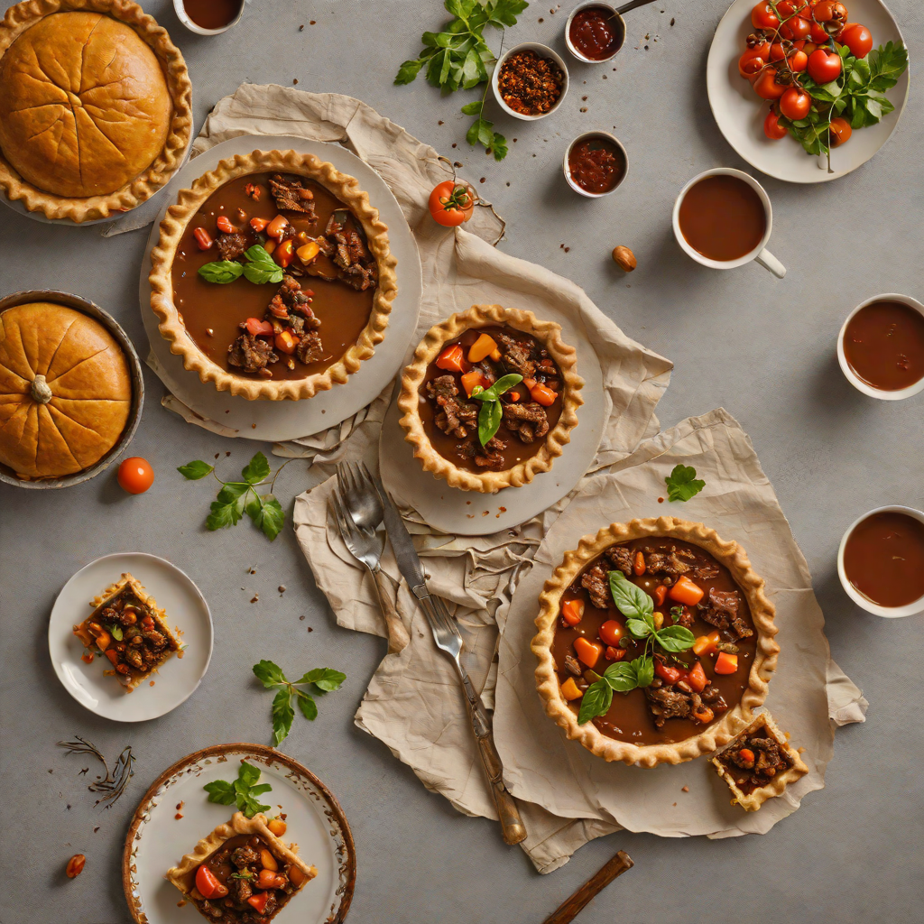 Spiced Lamb and Pumpkin Pie with Bush Tomato Chutney