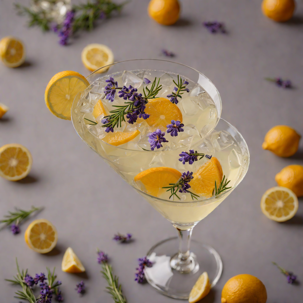 Citrus-Infused Gin Martini with Lavender Mist