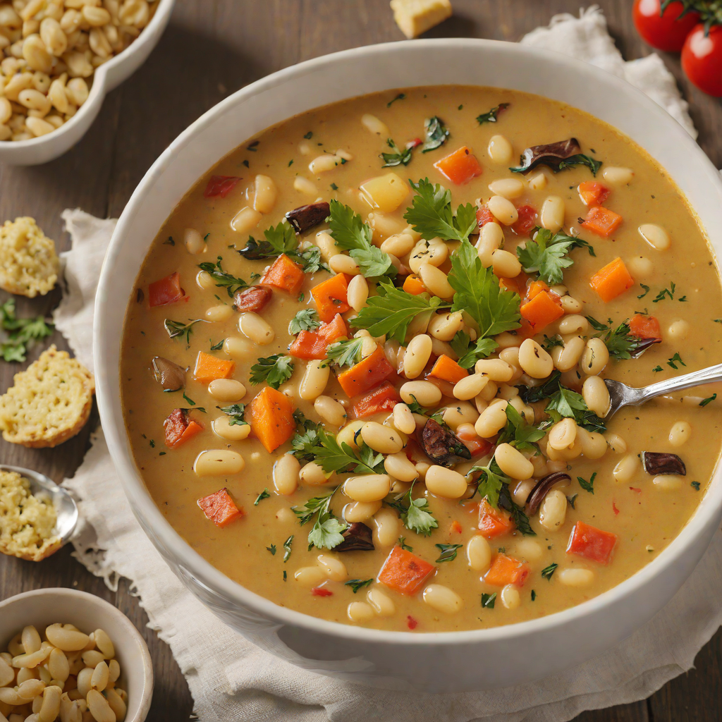 Italian-Style Roasted Vegetable and White Bean Soup