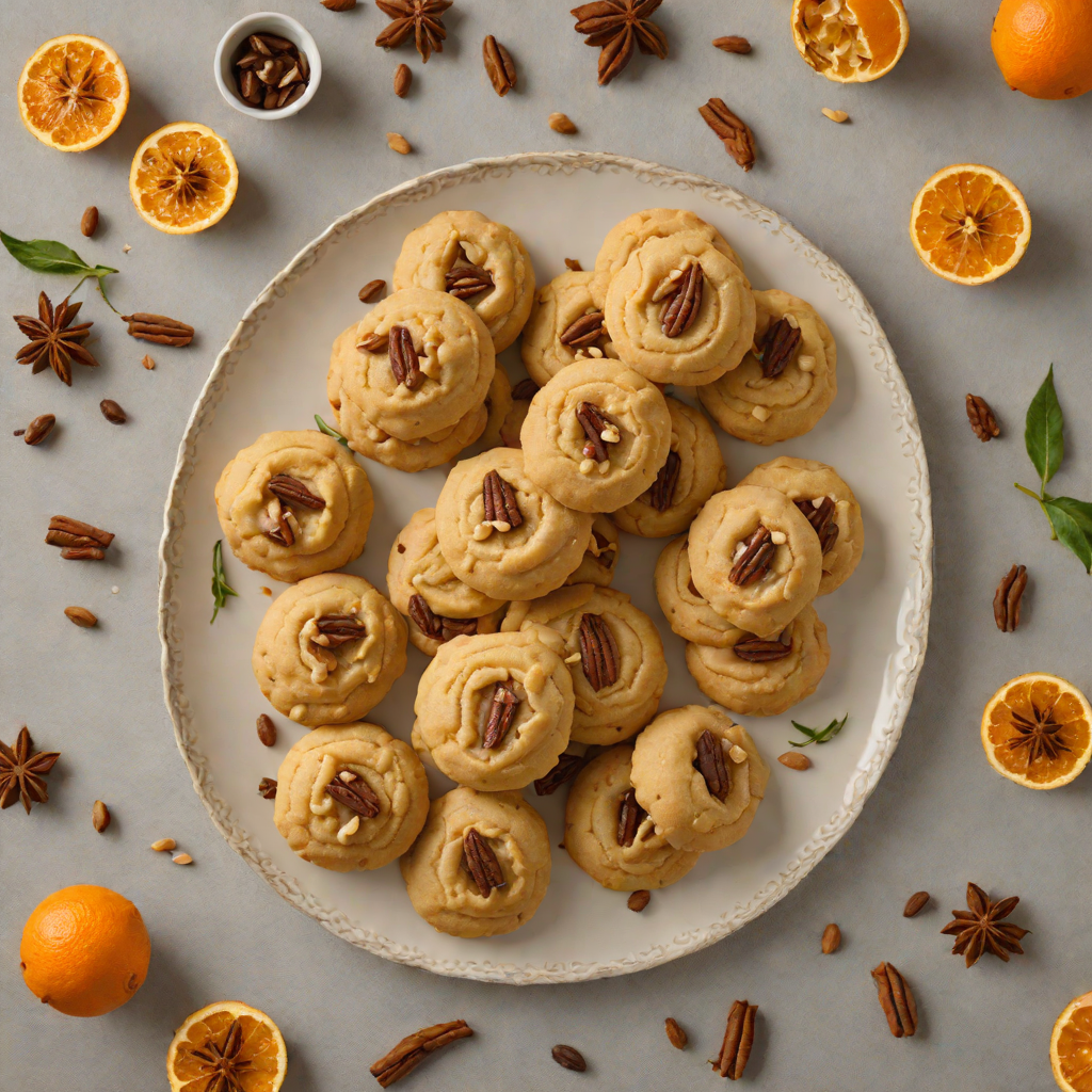 Date and Walnut Ma’amoul Cookies with Orange Blossom
