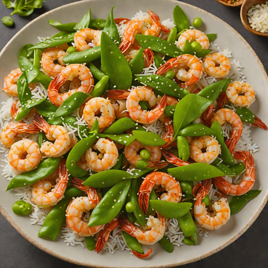 Cantonese Stir-Fried Shrimp with Snow Peas and Ginger