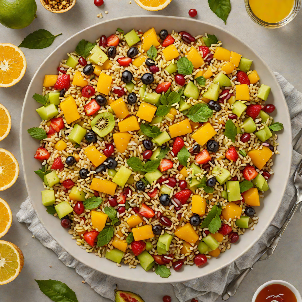 Tropical Fruit Quinoa Salad with Citrus Dressing