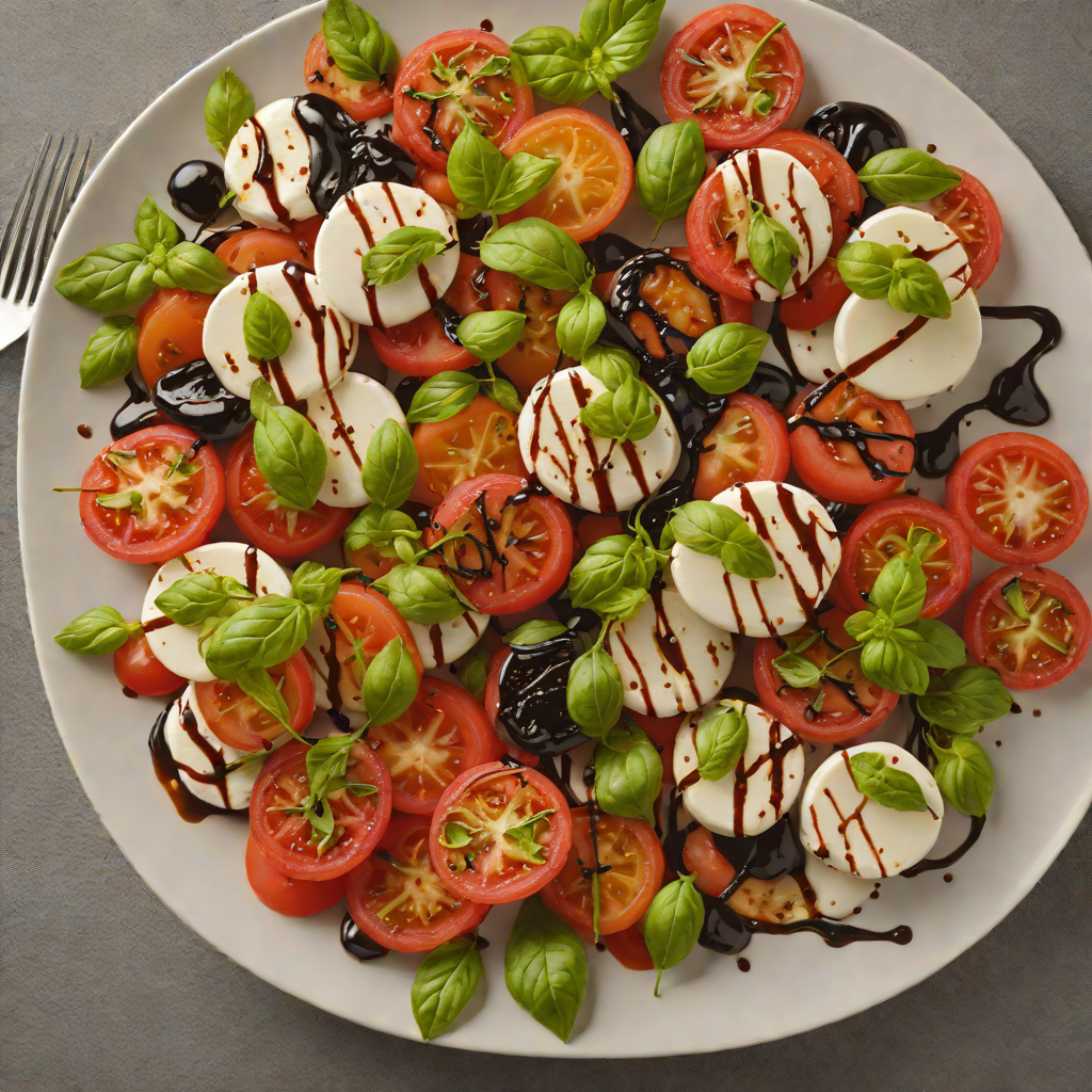 Italian-Style Caprese Salad with Balsamic Reduction