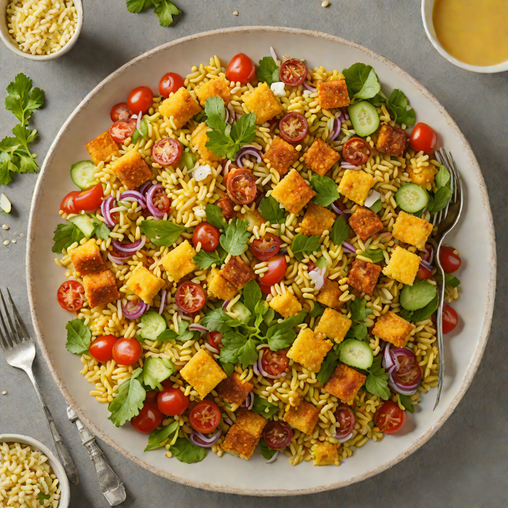 Census-Style Southern Cornbread Salad with Smoky Grits