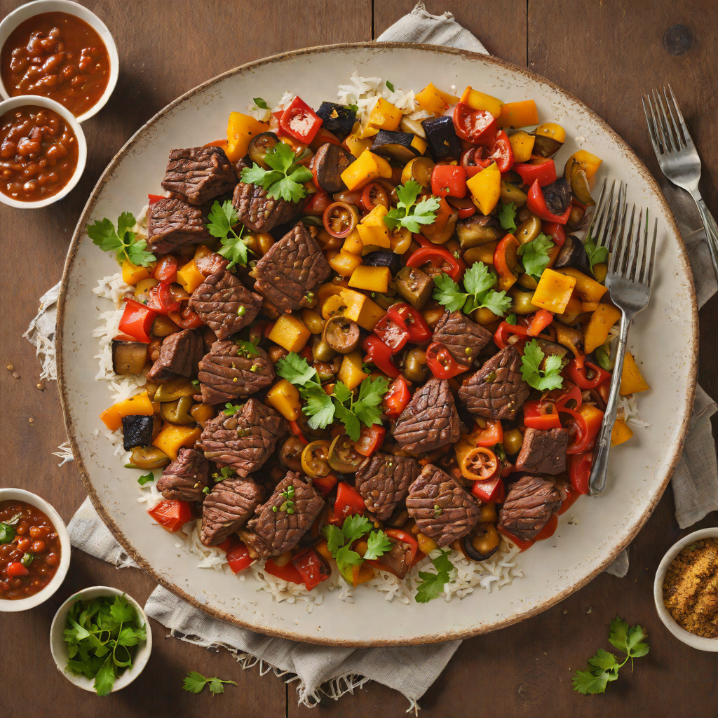 Berbere-Spiced Beef Tibs with Sautéed Vegetables