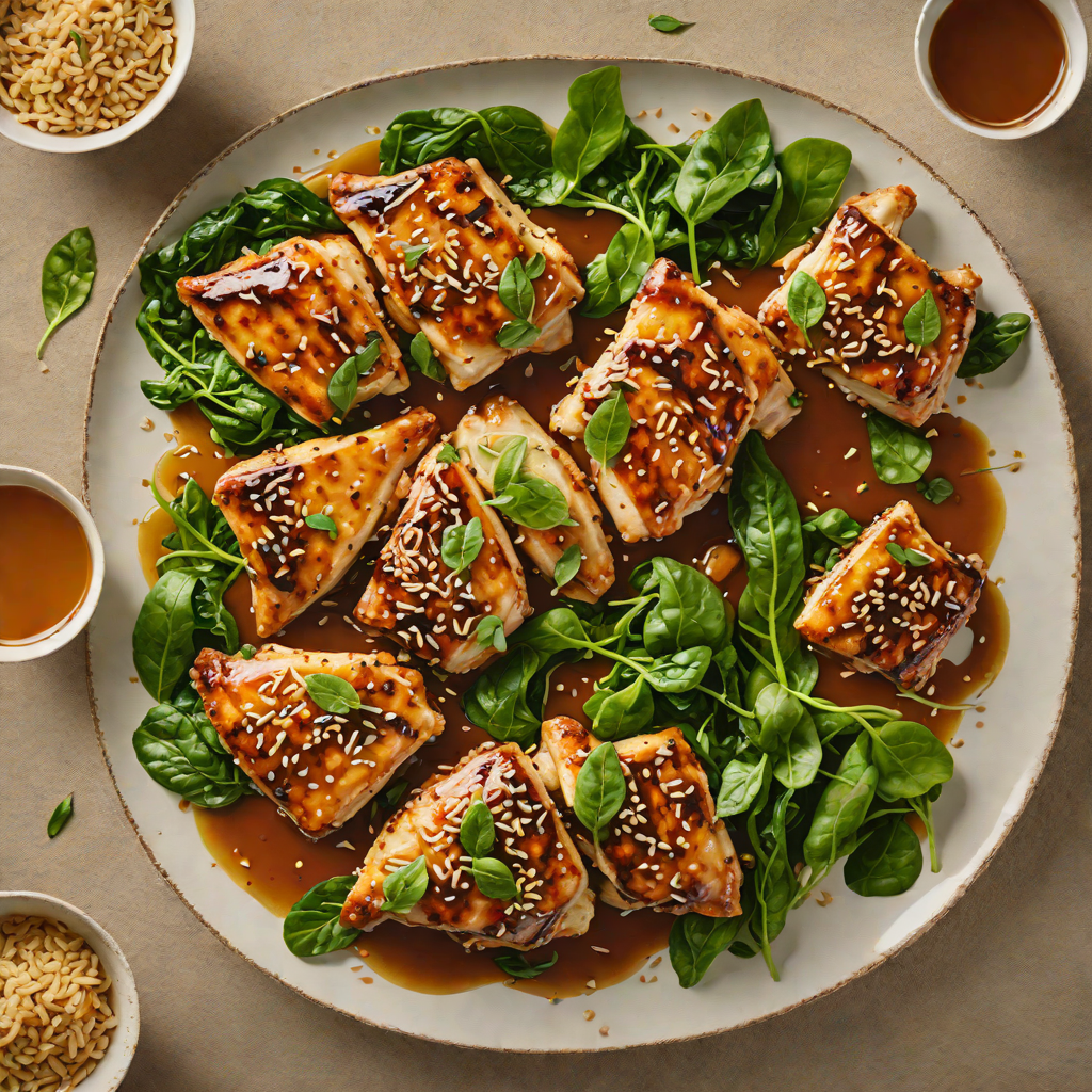 Pan-Seared Chicken with Honey-Soy Glaze and Sesame Spinach