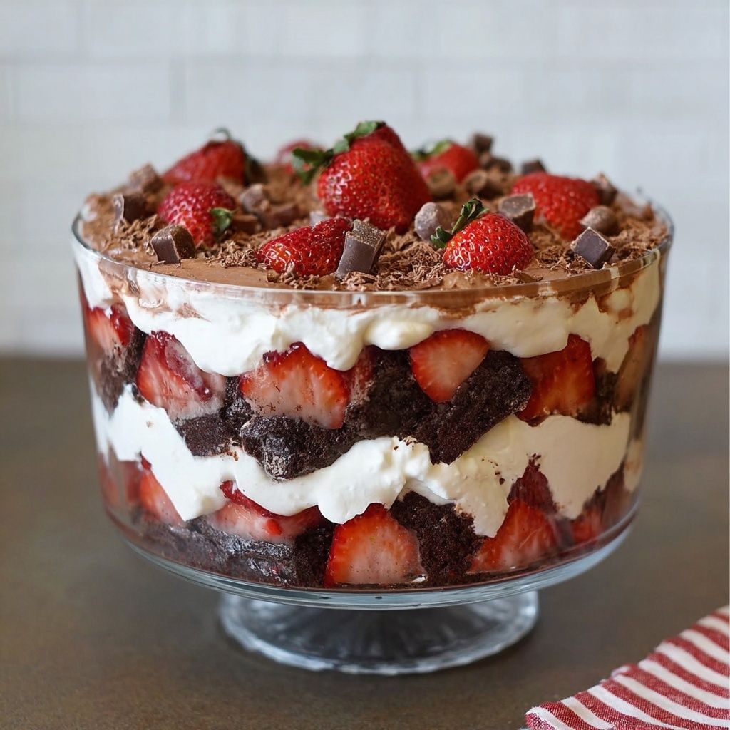 No-Bake Chocolate-Covered Strawberry Trifle