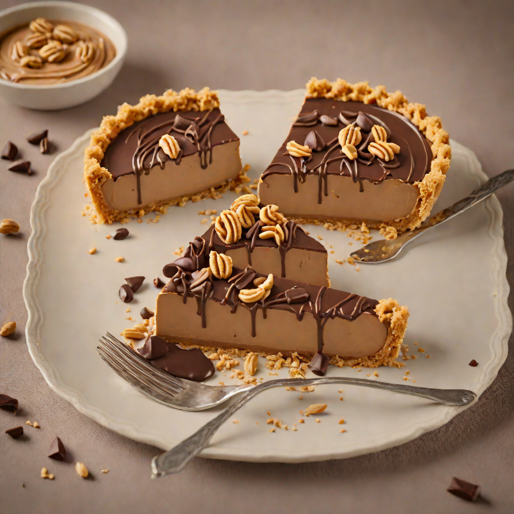 No-Bake Peanut Butter Pie with Chocolate Ganache
