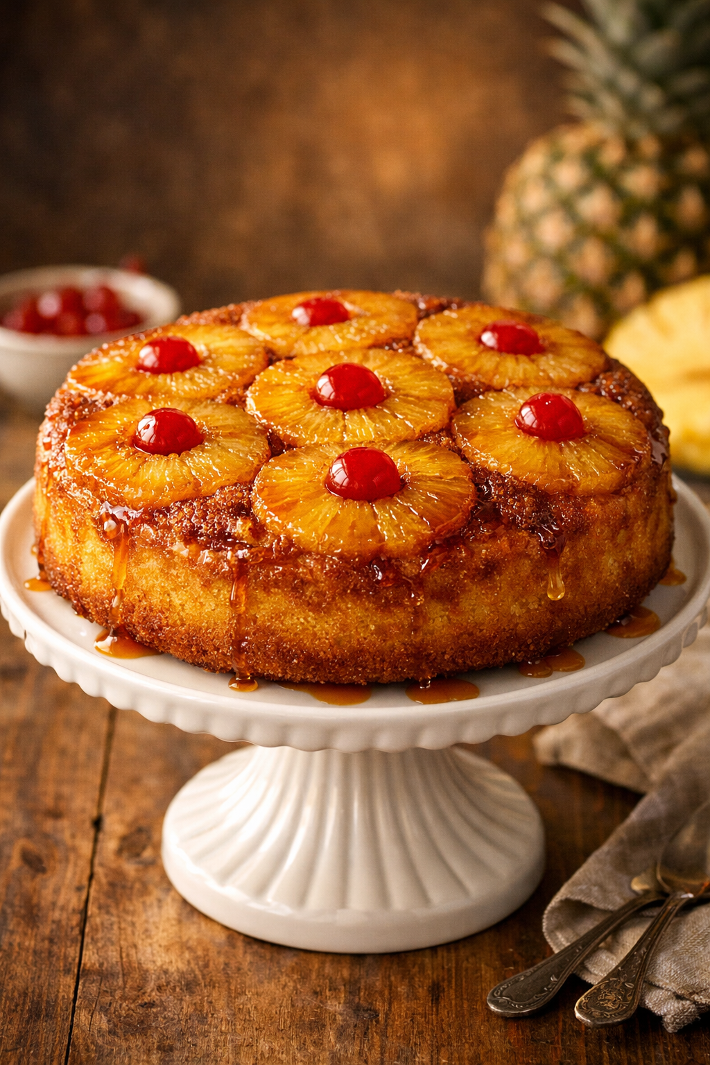 Pineapple Coconut Upside-Down Cake