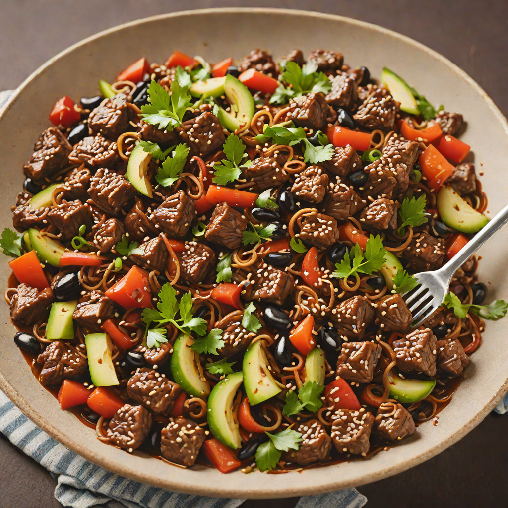 Quick Stir-Fried Beef with Garlic and Black Bean Sauce