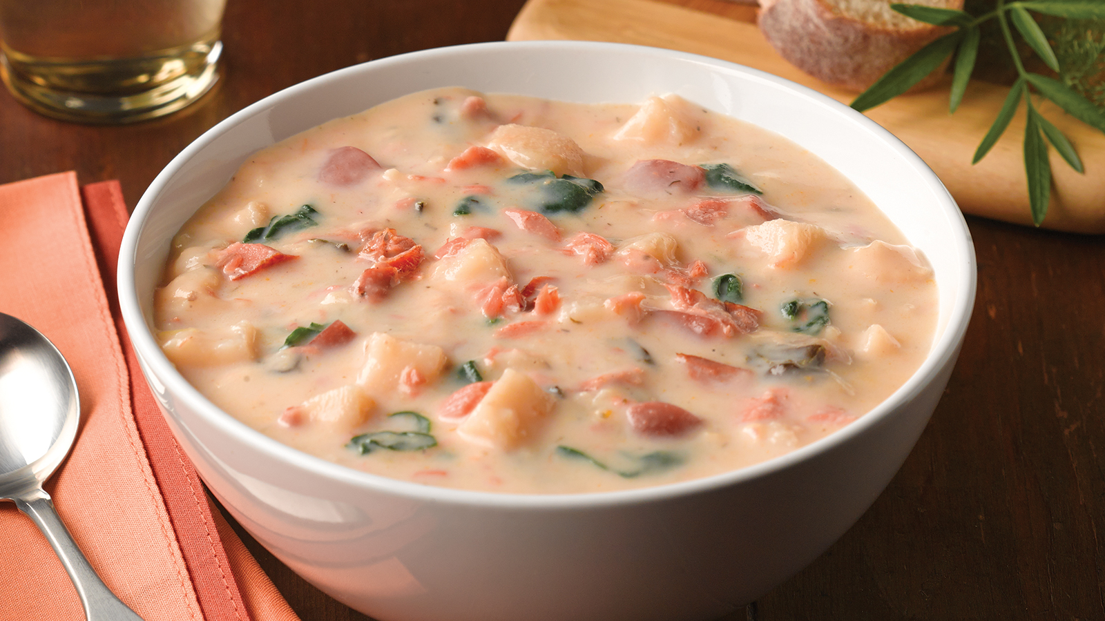 Copper River Salmon Chowder with Kelp and Smoked Onion