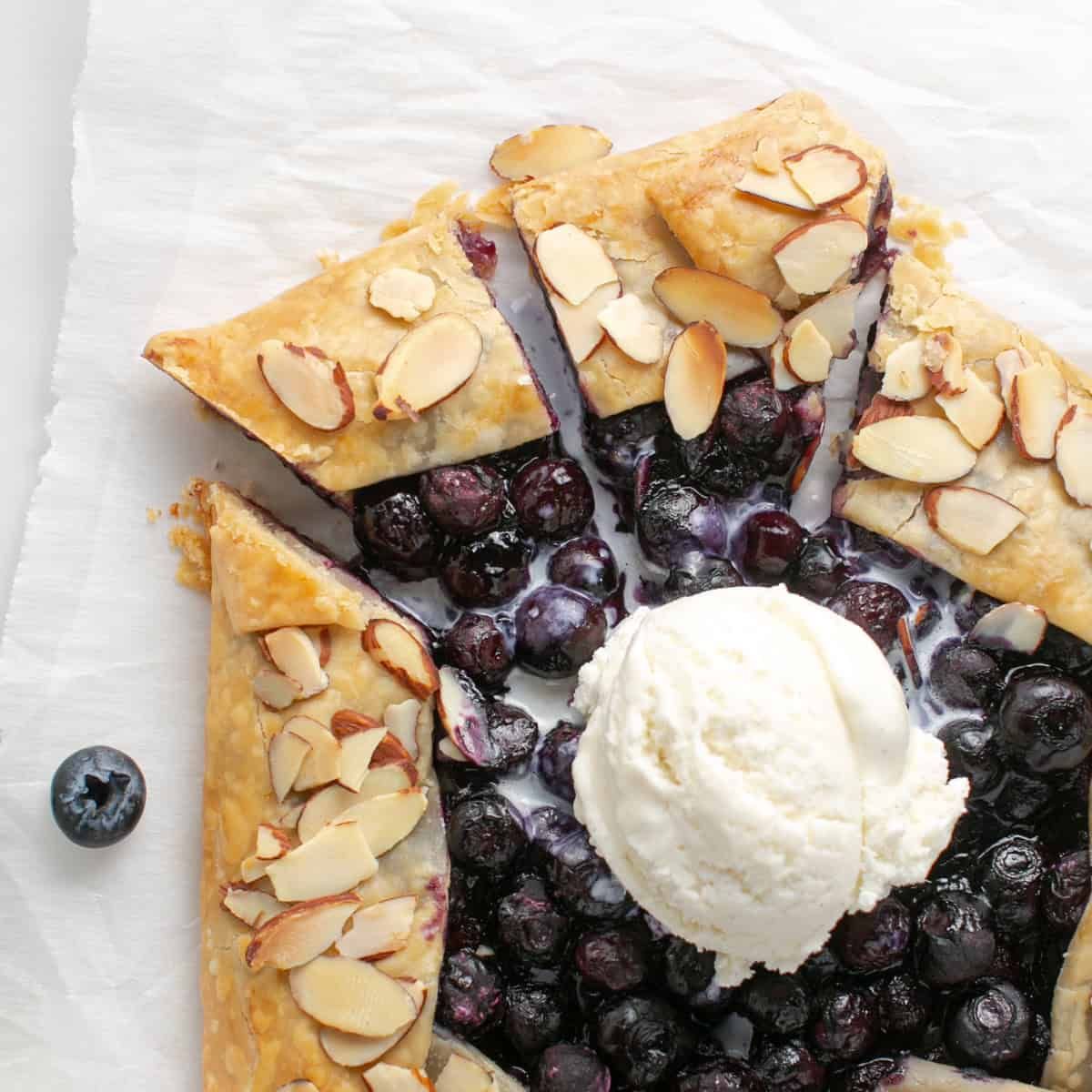 Lemon-Blueberry Galette with Almond Crust
