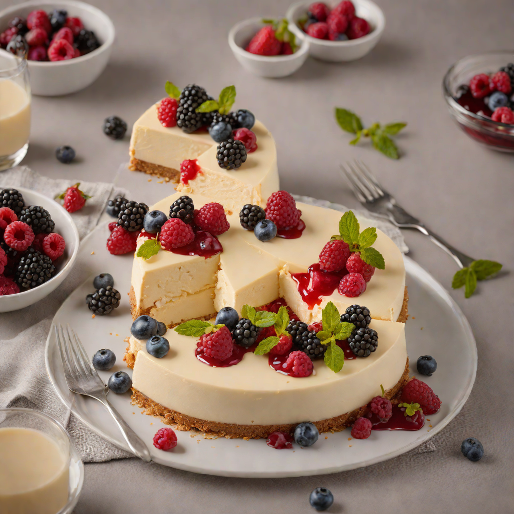 Vanilla-Bean No-Bake Cheesecake with Berry Compote