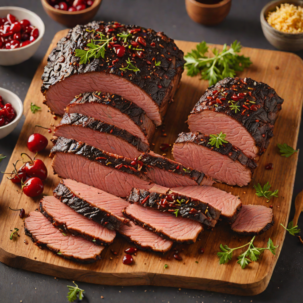 Slow-Smoked Beef Brisket with Cherry Wood and Spiced Rub