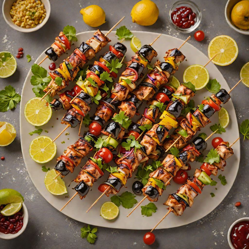Grilled Açaí-Marinated Chicken Skewers