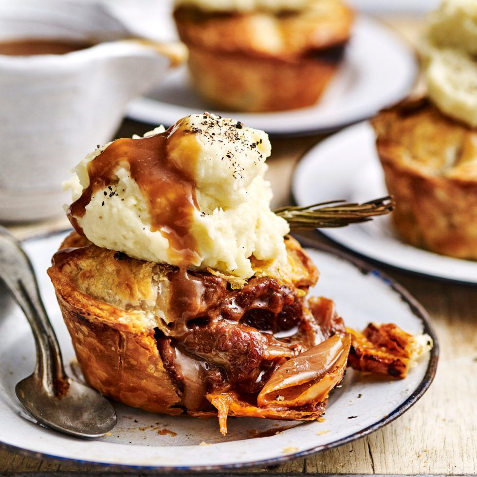 Slow-Cooked Lamb Meat Pie with Butternut and Thyme Puree