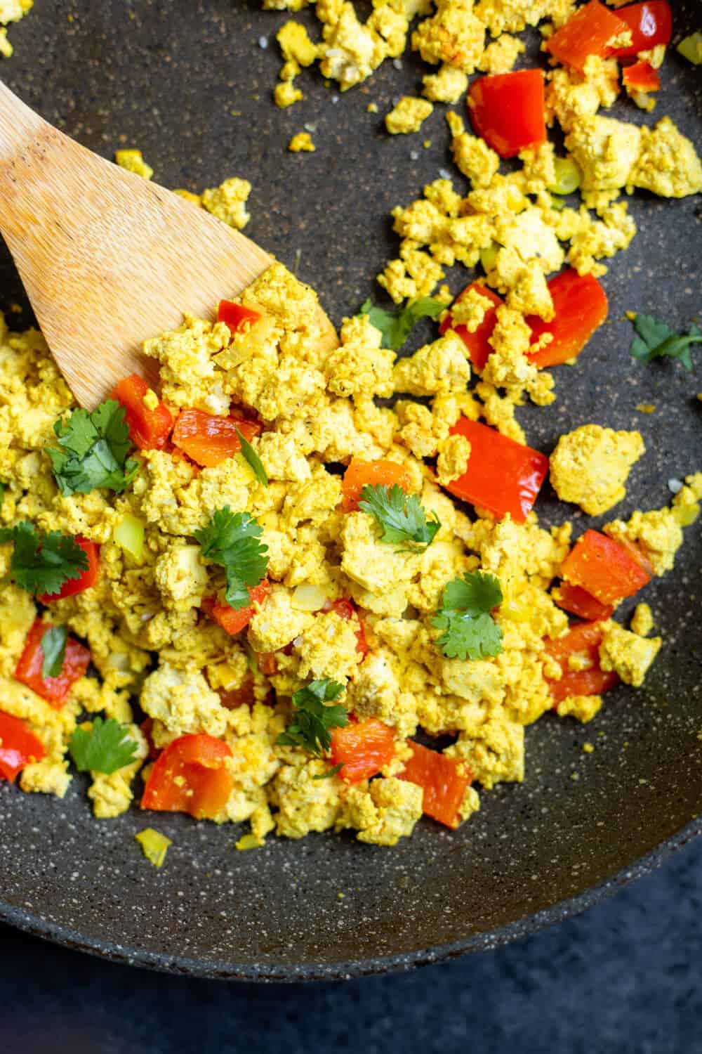 One-Pan Tofu Scramble with Bell Peppers & Onions
