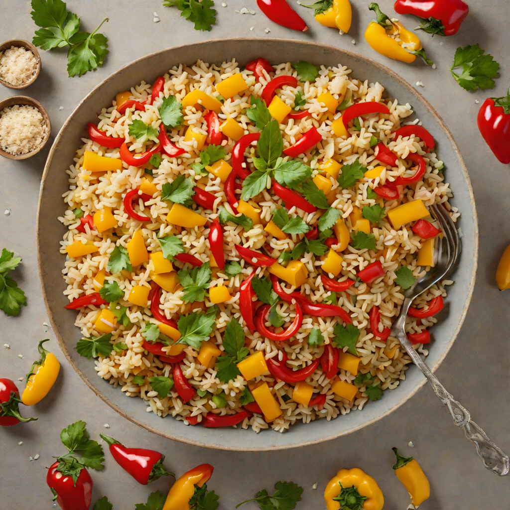 Cauliflower Rice Stir-Fry with Bell Peppers and Ginger