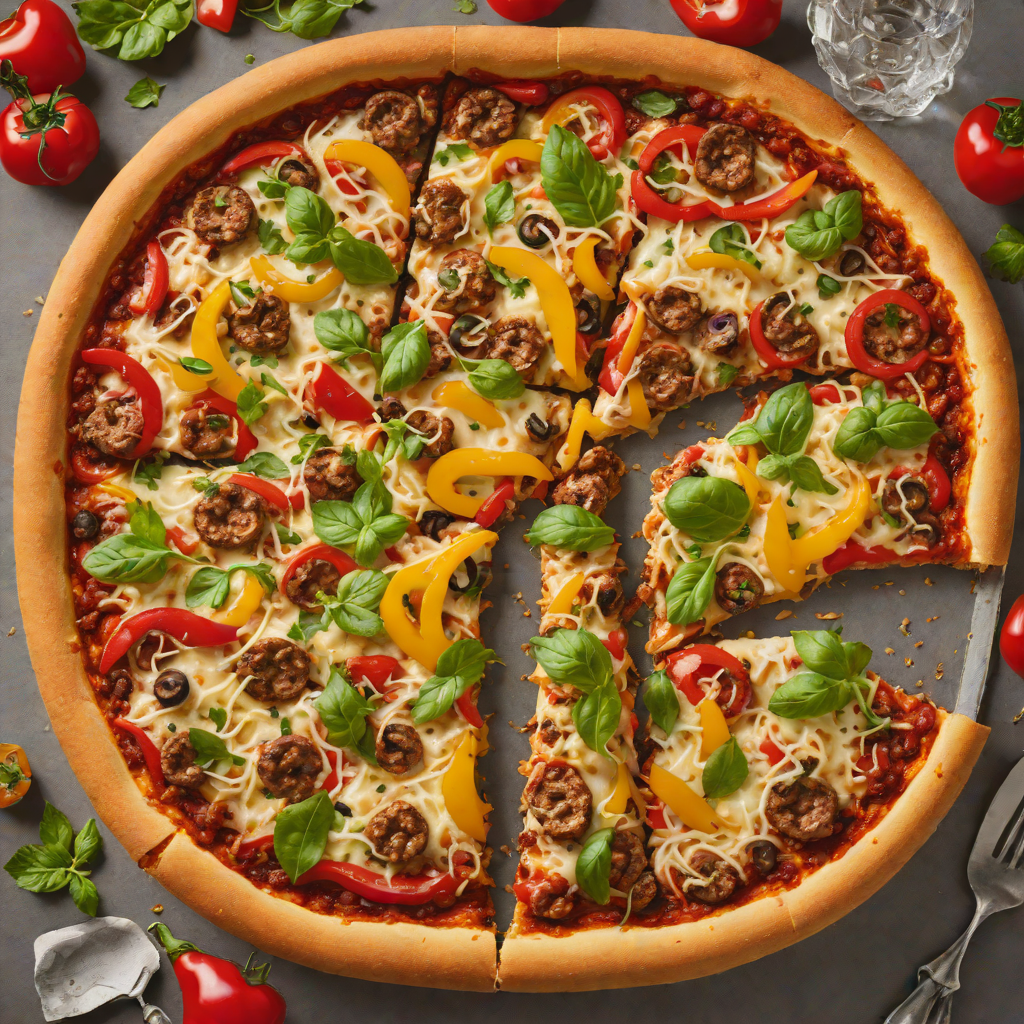 Deep-Dish Sausage and Bell Pepper Pizza