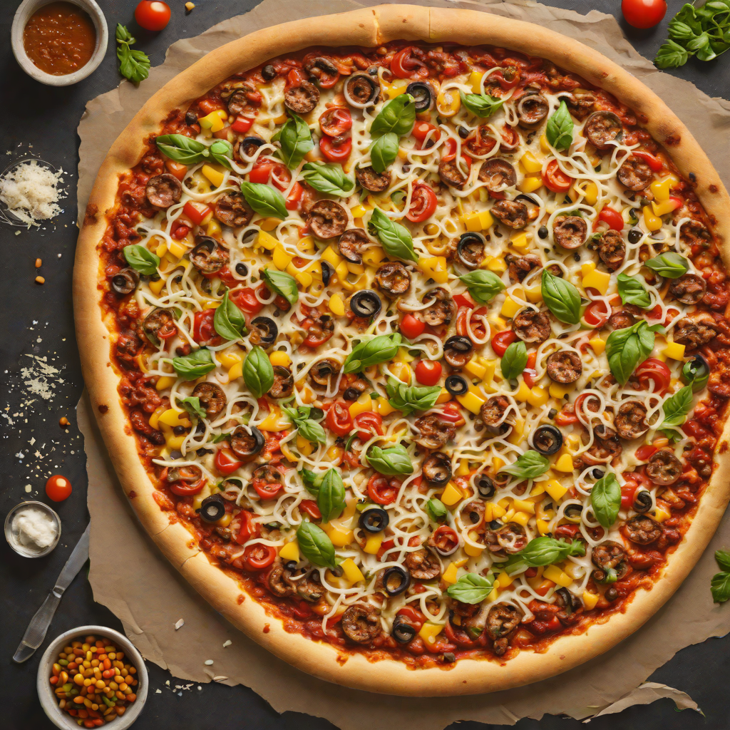 Chicago-Style Thin Crust Pizza with Italian Sausage and Giardiniera