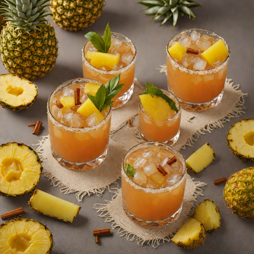 Tiki-Style Spiced Rum Punch with Pineapple