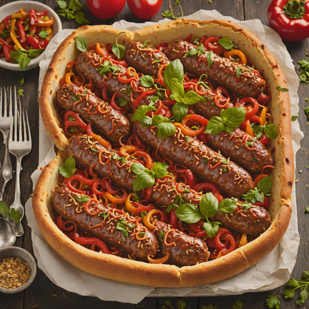 Deep-Dish Style Baked Italian Sausage with Roasted Peppers