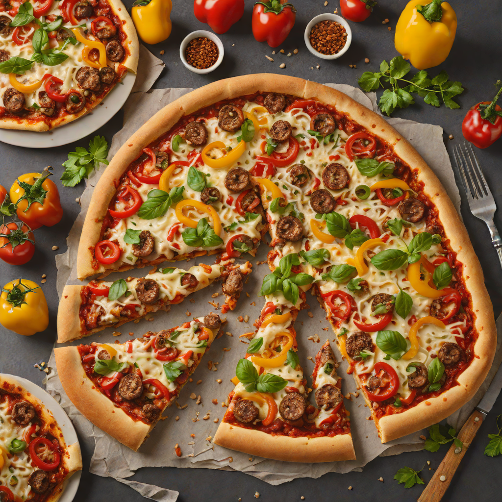 Deep-Dish Style Sausage and Bell Pepper Pizza