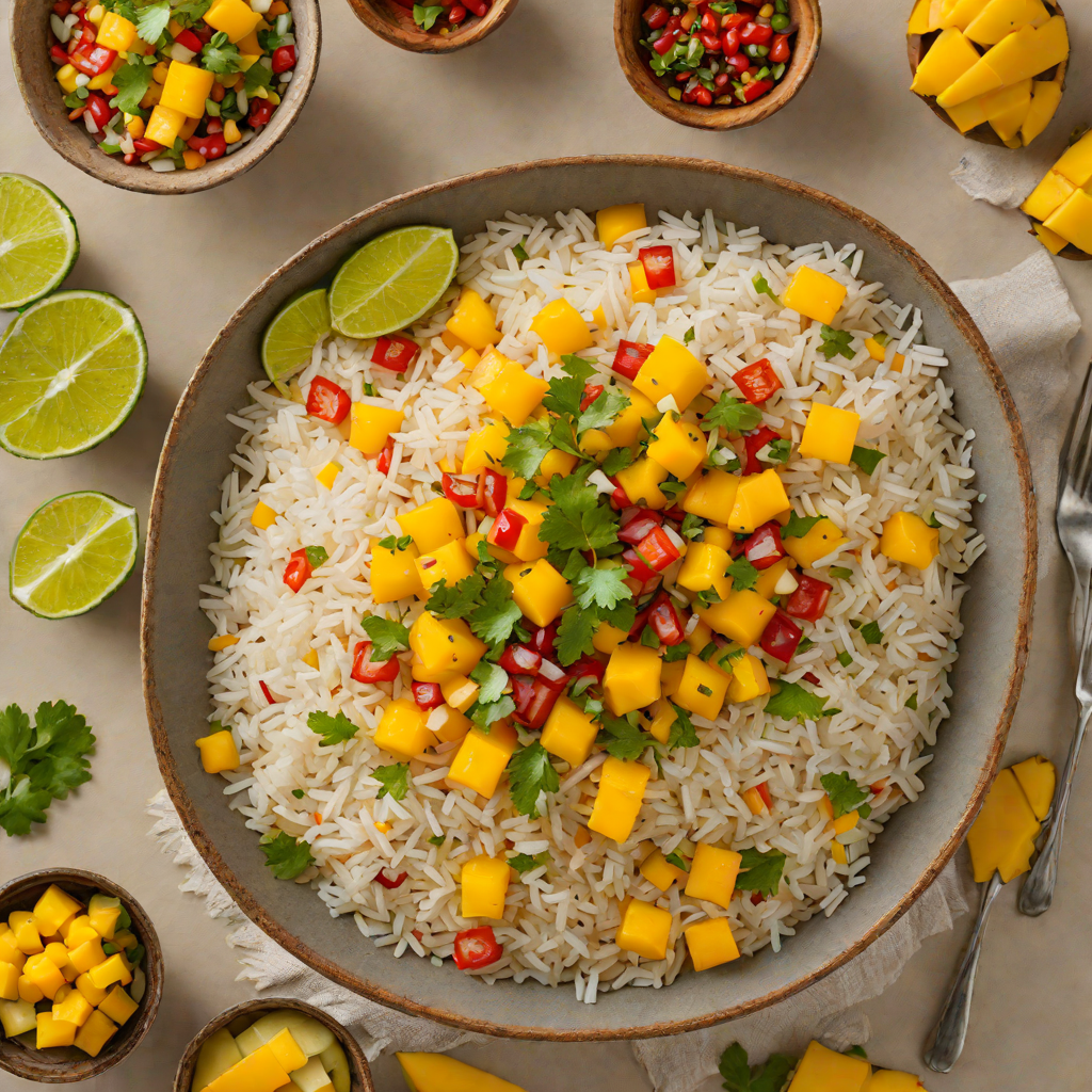 Tiki-Spiced Coconut Rice with Mango Salsa