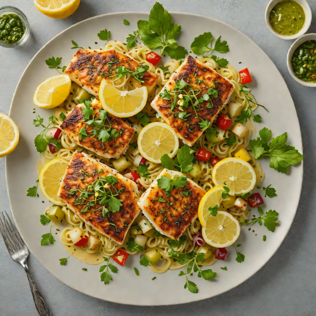 Pan-Fried Hoki with Lemon-Garlic Butter and Herb Salsa