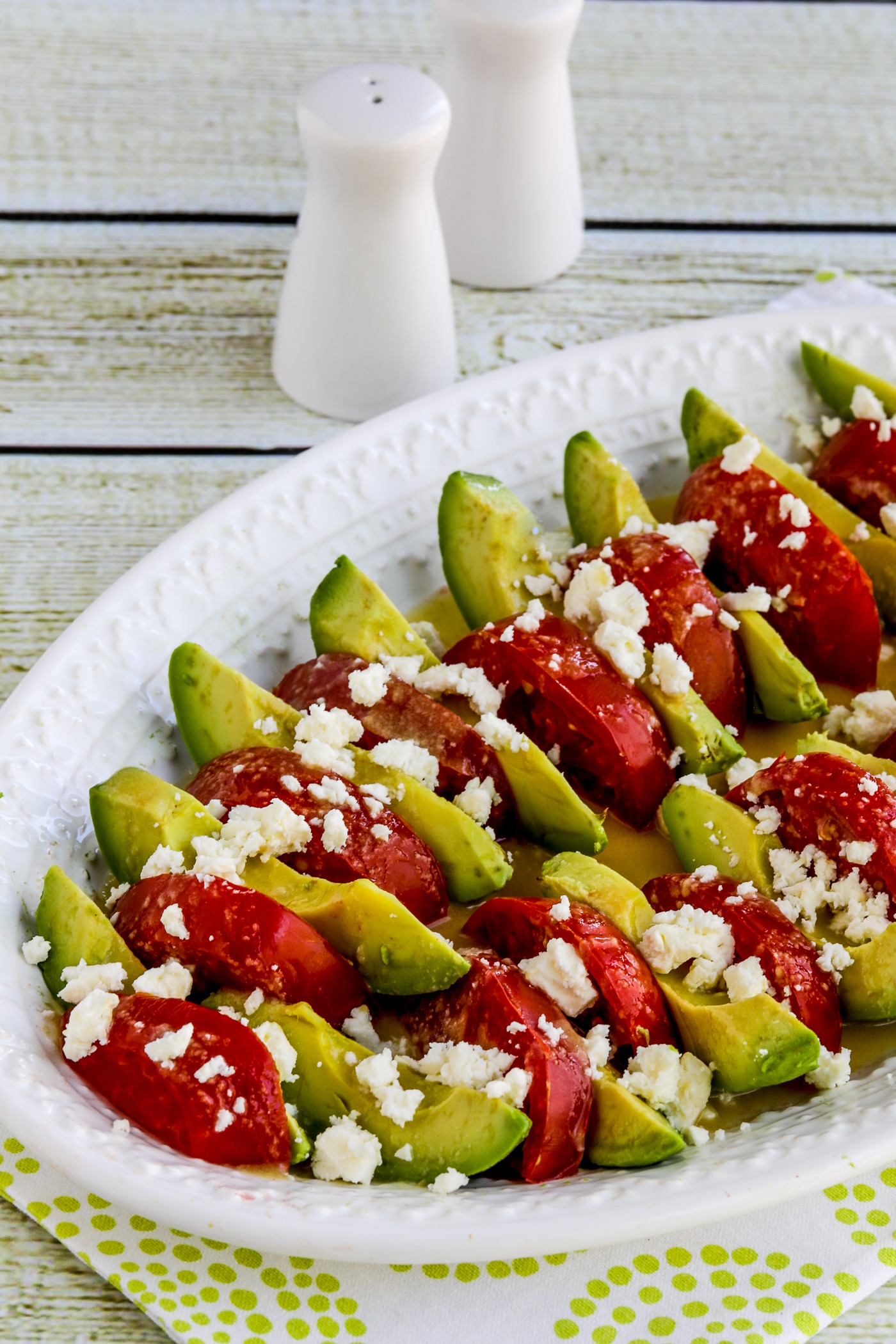 Half-Cut Avocado-Tomato Salad with Lemon Vinaigrette