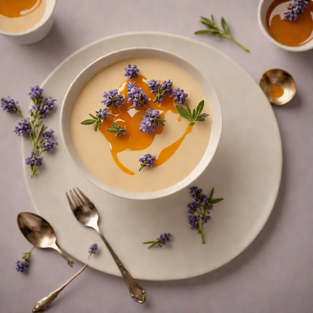 Warm Honey Lavender Panna Cotta