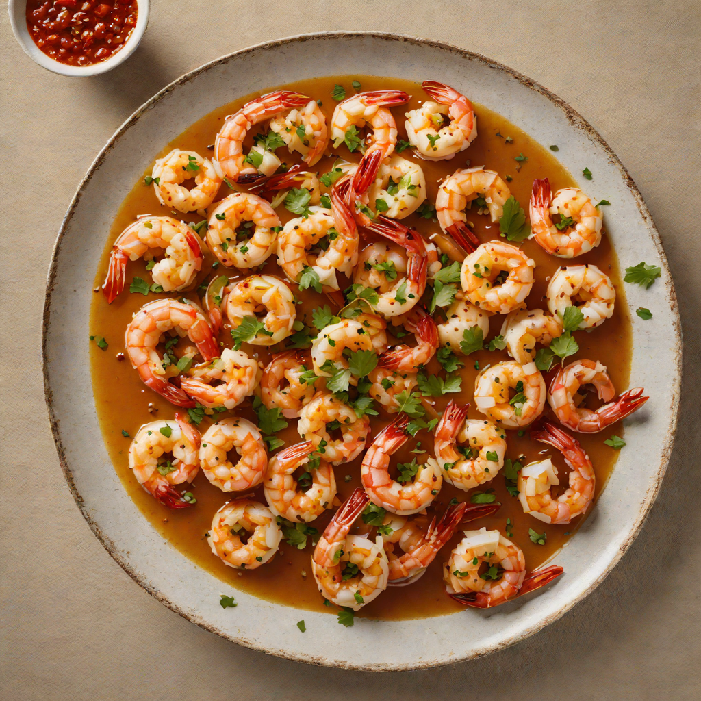 Sautéed Shrimp with Garlic and Chili Butter Sauce