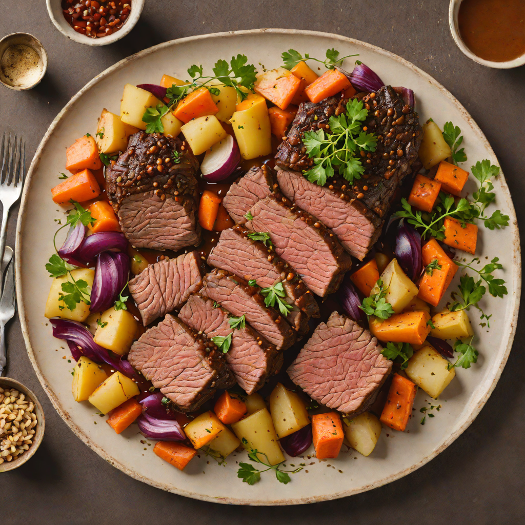 Slow Braised Regional Beef with Root Vegetables