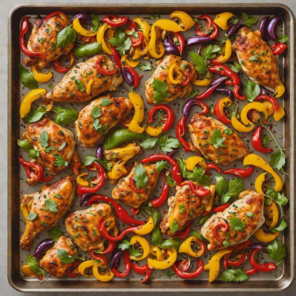 Sheet Pan Cajun-Spiced Chicken and Peppers
